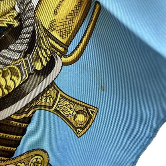 HERMES Carre 90 - Light Blue Cream Multi Scarf  153-041725 - Picture 3 of 6